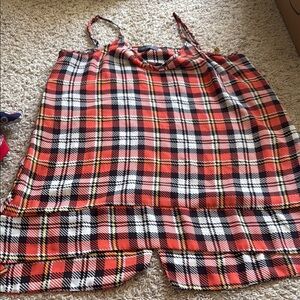 The Limited Red Plaid Tank Top